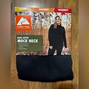 Ozark Trail Black Base Layer Mock Neck Top size XXL(20)